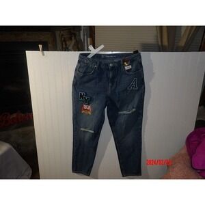 No Boundaries High‎ Rise Mom Jeans Denim Pants Midwash Size 15 BRAND NEW